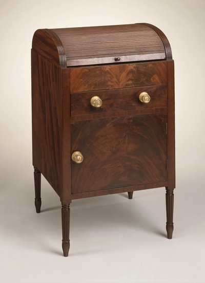 Tambour Dressing Table, 1795-1810 (mogno e álamo de tulipa) de Duncan Phyfe