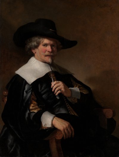 Retrato de um homem sentado em uma poltrona, ca. 1640-50. de Dutch