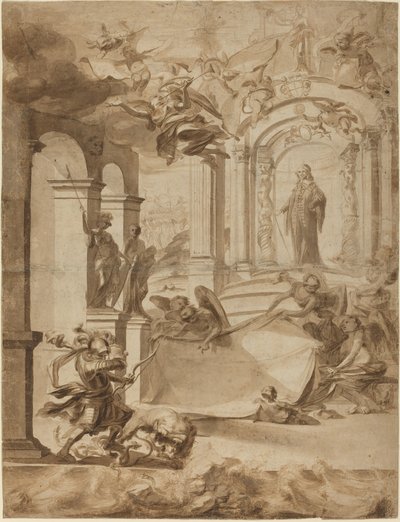 Alegoria em homenagem a um cavalheiro de Dutch 17th Century