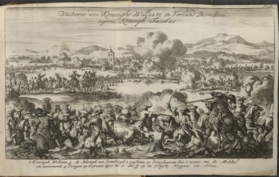 Uma batalha envolvendo o exército de Guilherme III de Dutch School