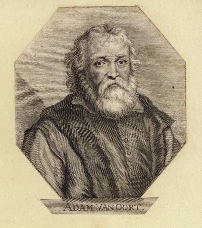 Adam Van Oort, nascido como Adam van Noort, um artista belga. Gravado por Johann Georg Waldreich de Dutch School