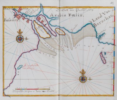 Arábia Saudita.
Área costeira e golfo. de Dutch School