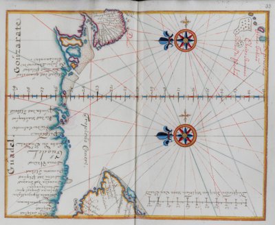 Arábia Saudita: Mapa do Mar Arábico. de Dutch School