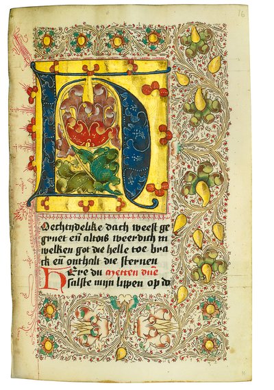 Livro de horas e livro de orações em holandês, Baixa Renânia, Emmerich, Cleves, c.1480 de Dutch School