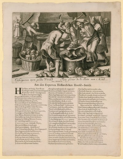 Ceforgeron myn goede vrind. Caricatura sobre a sucessão ao trono inglês, 1688-89 de Dutch School
