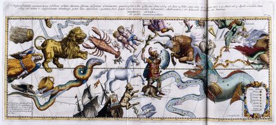 Mapa celestial das constelações: Órion, Touro, Áries, Peixes, etc., 1666-1668 de Dutch School