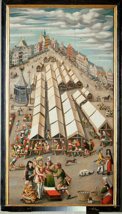 Mercado de tecidos em 