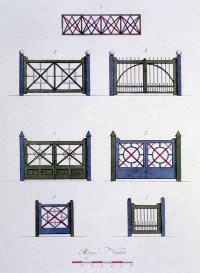 Desenhos da revista de gemas de jardim por G. van Laar, publicado em 1802 de Dutch School