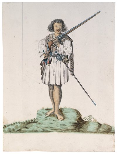 Desenho de um álbum de nativos do Brasil, África, Pérsia e Índia Oriental de Dutch School
