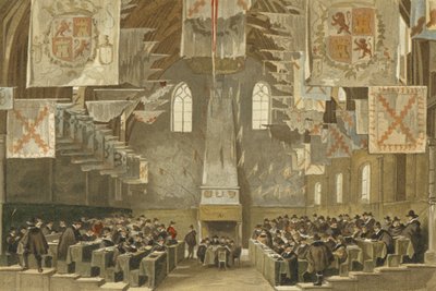Grande Salão do Binnenhof, Haia, Holanda de Dutch School