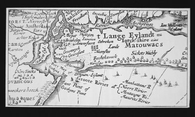 História da cidade de Nova Iorque: Mapa Holandês Mostrando a Recaptura de Manhattan de Dutch School