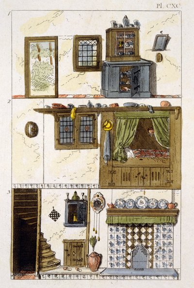 Ilustração da revista de gemas de jardim por G Van Laar, 1802 de Dutch School