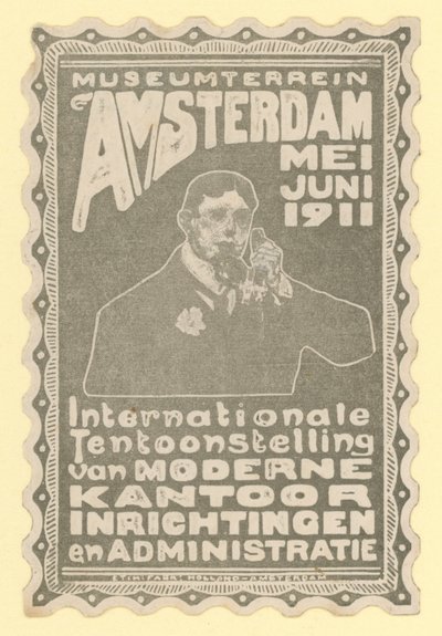 Exposição internacional de equipamento de escritório moderno, Museum Grounds, Amsterdam, 1911 de Dutch School