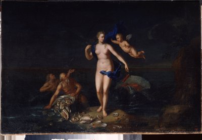 "" O Nascimento de Vênus "" (Nascimento de Vênus) Anônimo do século 18 pintura da escola holandesa 1729 Museu do Estado ao Ar Livre Palácio Gatchina, São Petersburgo, Rússia de Dutch School