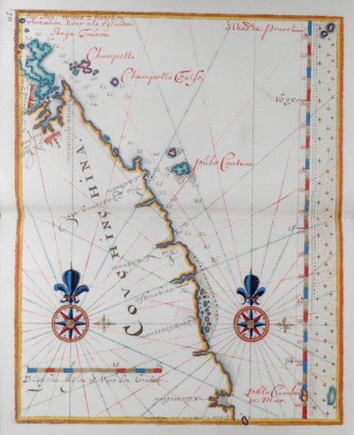 Mapa de Cochin-China, Ásia. de Dutch School