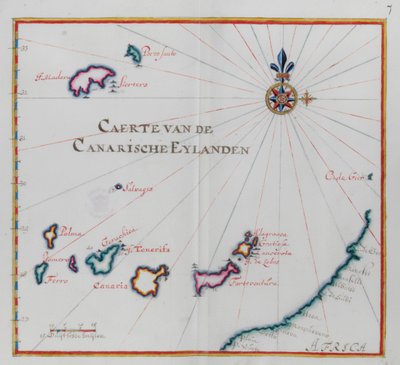 Mapa das Ilhas Canárias. de Dutch School