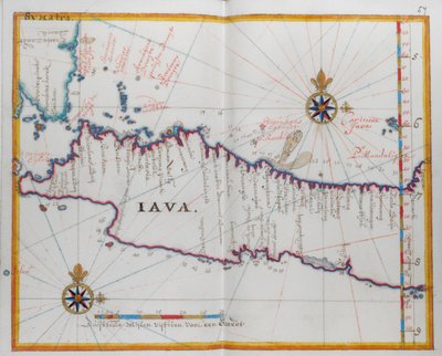Mapa da ilha de Java. de Dutch School