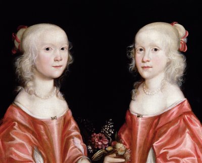 Retrato de irmãs gêmeas, c.1650 de Dutch School