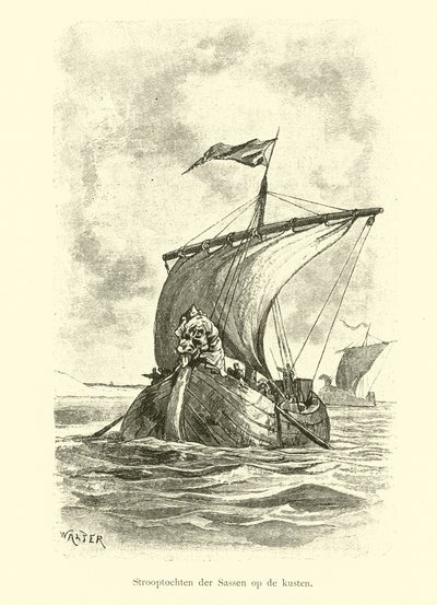 Invasões saxões na costa de Dutch School
