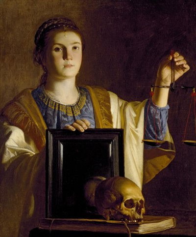 Verdade apresentando um espelho para as vaidades do mundo, c.1625 de Dutch School