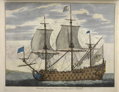 Navio de primeira ordem com o Pauillon do Almirante, de 