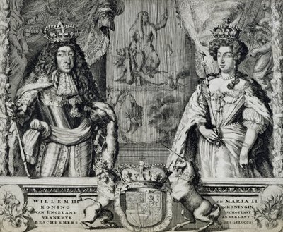 Guilherme III (1650-1702) e Maria II (1662-94), c.1688-94 de Dutch School