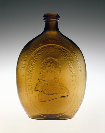 Frasco Figurado, c. 1847 (vidro sem chumbo) de Dyottville Glass Works