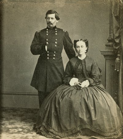 Major General George B. McClellan e sua esposa, publicado por Anthony&39;s Stereoscopic Views, c.1861-65 de E. Anthony