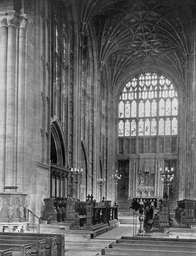 O coro, Sherborne Abbey, Dorset, 1924-1926. de E. Bastard