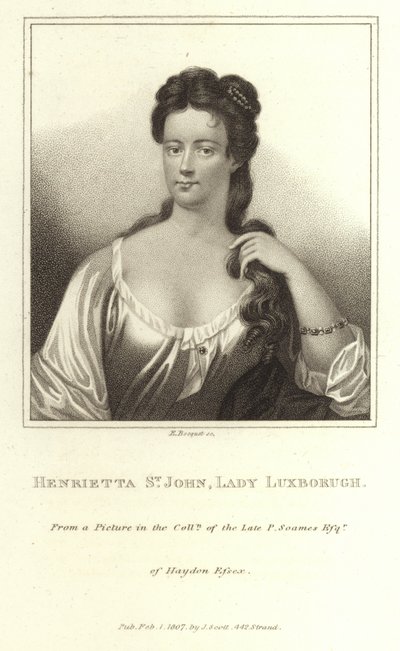 Henrietta St John Senhora Luxborough de E. Bocquet