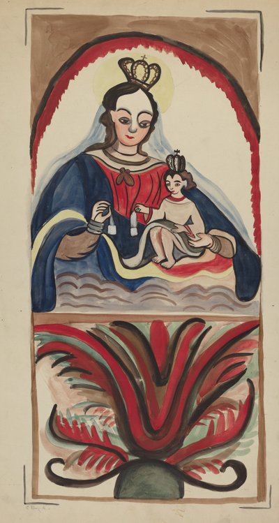 Retábulo - Virgem e Menino, 19351942. de E. Boyd