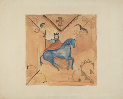 São Jorge Pintado em Pele de Veado, 19351942. de E. Boyd