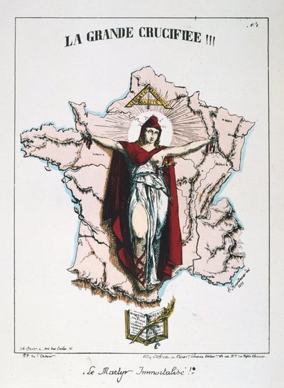 Le Martyr Immortalise !, alegoria da França republicana, 1871. de E. Courtaux