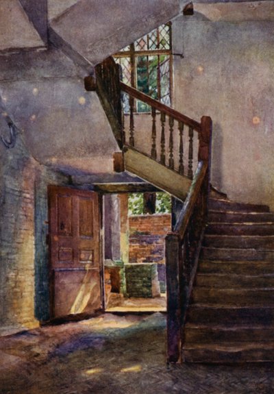 Eton: Interior da velha Brewhouse (cor litho) de E. D. Brinton