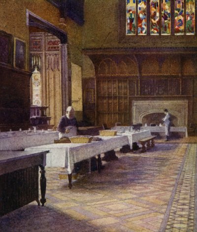 Eton: The College Dining Hall (lito colorido) de E. D. Brinton