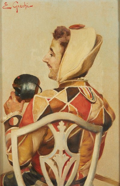 Preparativos para o Baile (óleo sobre tela) de E. Giachi