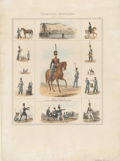 Uniformes de gala do Regimento Izmailovsky, 1840 de E. Gilbertson