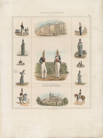 O Regimento de Guarda Pavlovsky, 1840 de E. Gilbertson