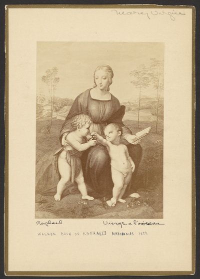 Virgem e pássaro de E. Hufnagel