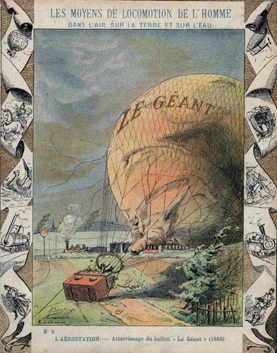 Queda do aerostato Le Giant perto de Hanôver - Outubro 1863 de E. Letellier