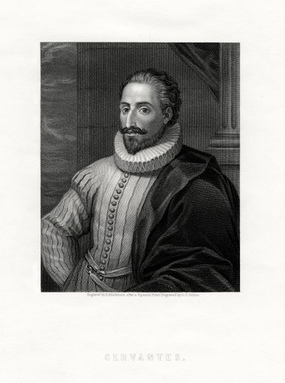 Miguel de Cervantes, romancista, poeta e dramaturgo espanhol, século XIX de E. Mackenzie
