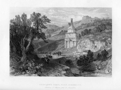 Tumba dos Absalões, perto de Jerusalém, Israel, 1841. de E. Redclyffe