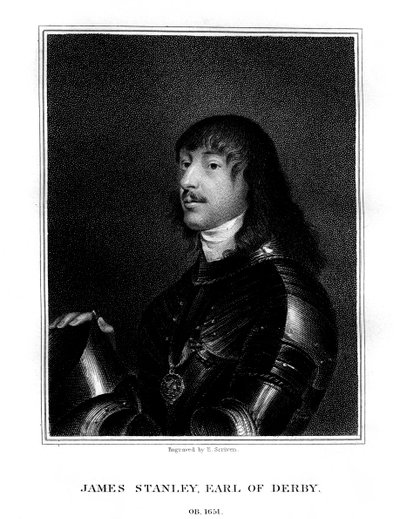 James Stanley, 7º Conde de Derby, apoiante do Royalist, 1824. de E. Scriven