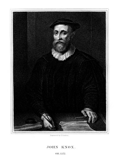 John Knox, reformador religioso escocês, 1825. de E. Scriven
