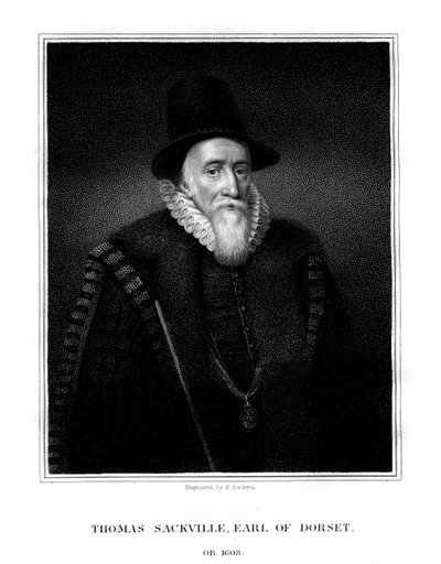 Thomas Sackville, 1º conde de Dorset, estadista e poeta inglês, 1824. de E. Scriven