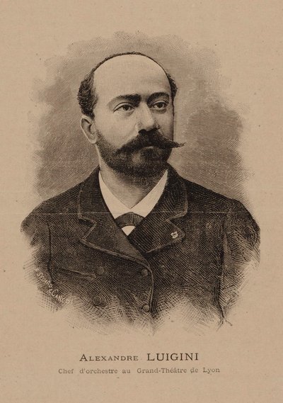 Retrato do compositor Alexandre Luigini 1850-1906, 1887. de E. Sédard