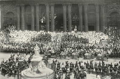 A cerimônia em St. Pauls, Londres, 1897 de E. and S. Woodbury