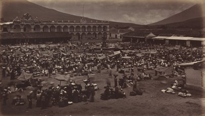 Plaza e Palácio do Vice-rei-Antígua de Guatemala, 1877. de Eadweard Muybridge