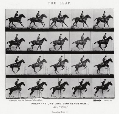 Eadweard Muybridge: O Salto (foto a p/b) de Eadweard Muybridge