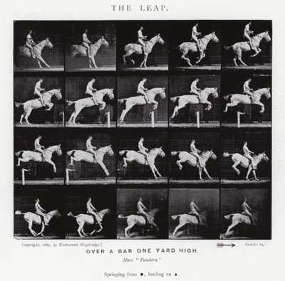 Eadweard Muybridge: O Salto (foto a p/b) de Eadweard Muybridge